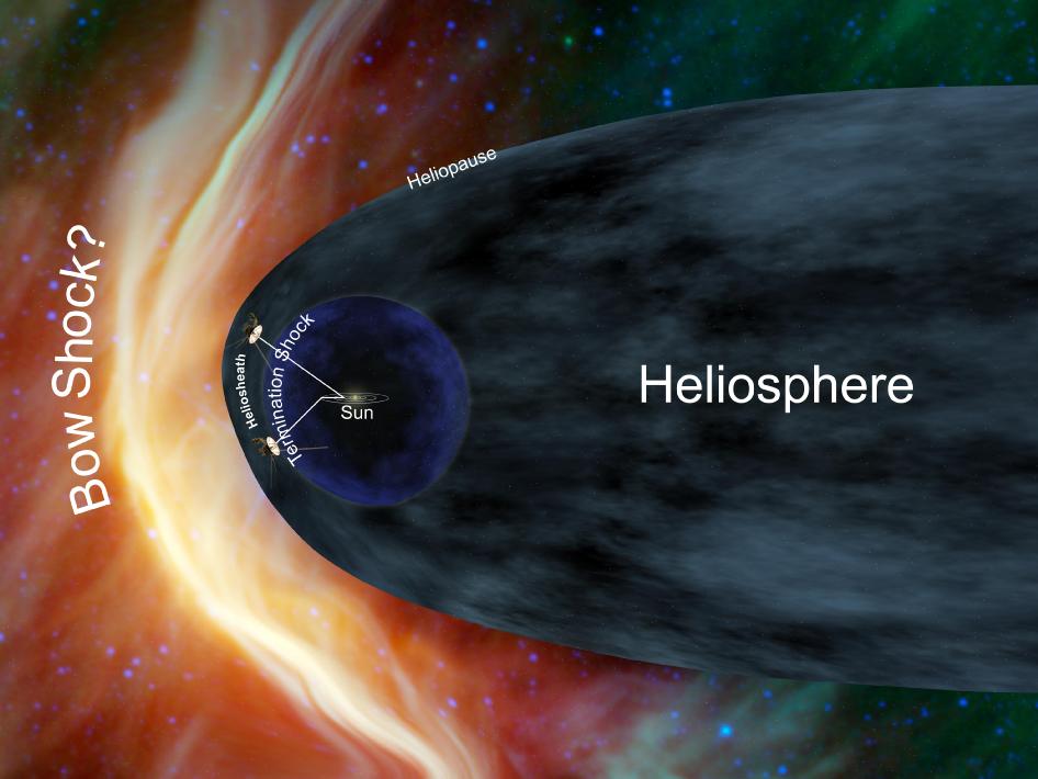 Concepção artística da sonda Voyager 1 quase saindo do sistema solar