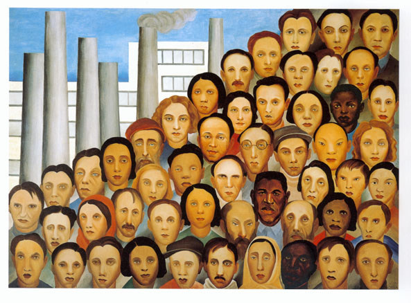 Quadro Operários de Tarsila do Amaral - 1933