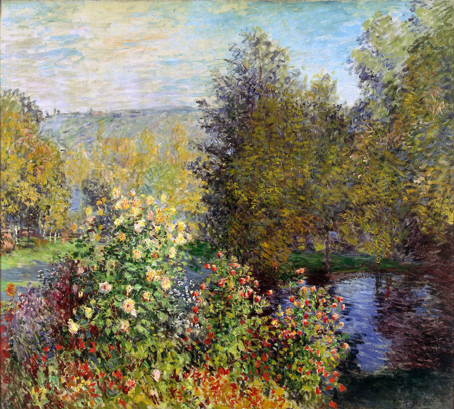 Pintura de Monet de um jardim em Montgeron