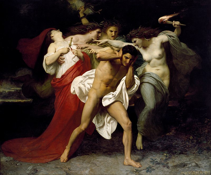 Oreste perseguido pelas fúrias, William Adolphe Bouguereau, 1862