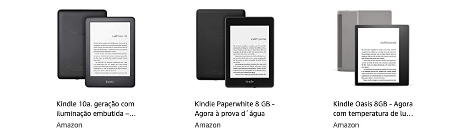 Escolha seu Kindle